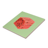 Originele, zoete, rode watermeloen keuken tegeltje (Zijkant)