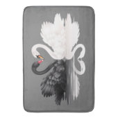 " Originele Zwart & Wit Zwaan" Badmat (Voorkant Verticaal)