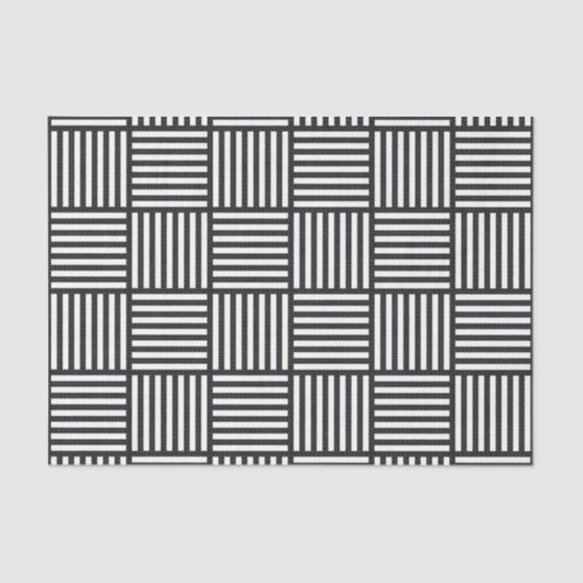 Originele ZWARTE EN WITTE DUBBELE DIAMONTPATROON Tissuepapier (Voorkant)