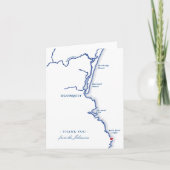 Originquit Maine Elegante foto Navy bruiloft Bedankkaart (Voorkant)