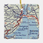 Orillia ON  Map Keramisch Ornament (Voorkant)