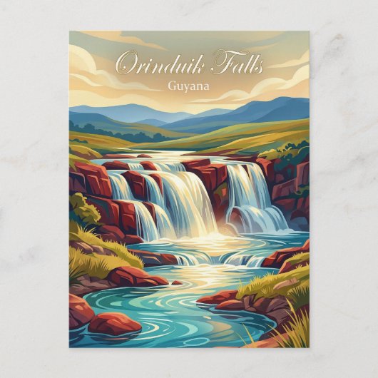Orinduik-watervallen Guyana Briefkaart (Voorkant)