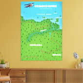 Orinoco South American Map Canvas Afdruk (Insitu (Woonkamer))