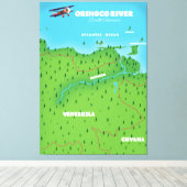 Orinoco South American Map Canvas Afdruk (Insitu (Houten vloer))