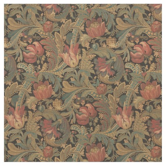  Orinoka Mills Floral Vine Pattern Stof (Close Up)