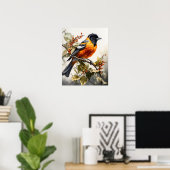 Oriole Bird Art Print Poster (Thuiskantoor)