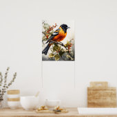 Oriole Bird Art Print Poster (Keuken)