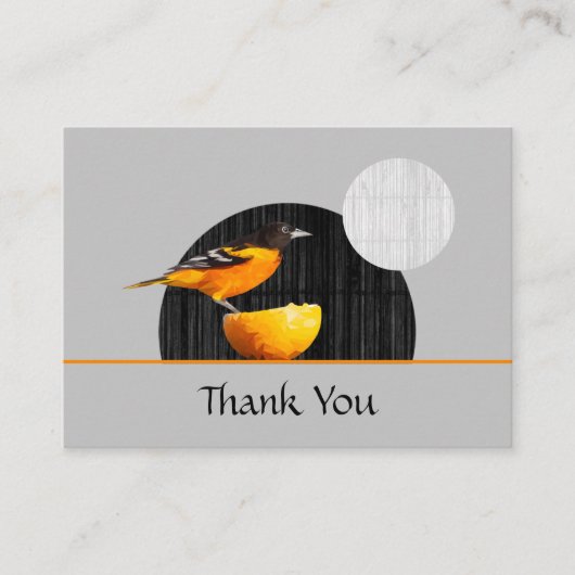 Oriole Bird Dank u Visitekaartje (Voorkant)