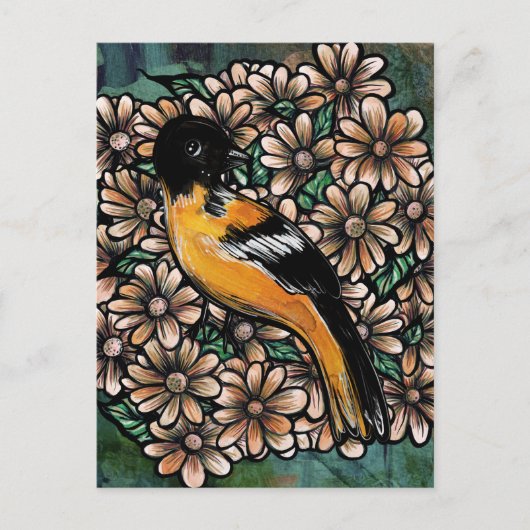 Oriole Bird design waterverf Briefkaart (Voorkant)
