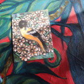 Oriole Bird design waterverf Feestdagenkaart