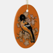 Oriole Bird Watcher Natuur Art Keramisch Ornament (Rechts)