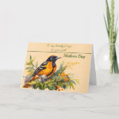 Oriole Love from Husband to Wife on Moederdag Kaart (Voorkant)