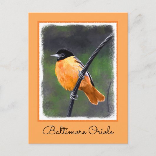 Oriole Painting - Oorspronkelijke vogelkunst Briefkaart (Voorkant)