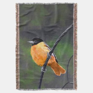 Oriole Painting - Oorspronkelijke vogelkunst Deken