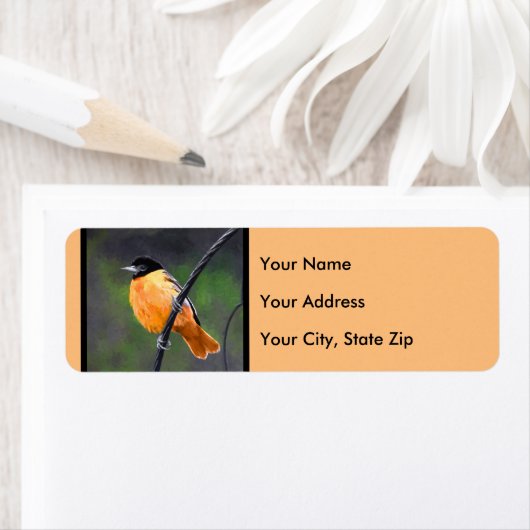 Oriole Painting - Oorspronkelijke vogelkunst Etiket (Insitu)