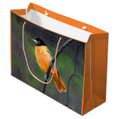 Oriole Painting - Oorspronkelijke vogelkunst Groot Cadeauzakje (Voorkant Gekanteld)