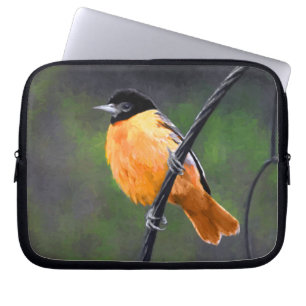 Oriole Painting - Oorspronkelijke vogelkunst Laptop Sleeve