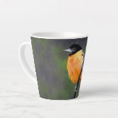 Oriole Painting - Oorspronkelijke vogelkunst Latte Mok (Linkerhoek)