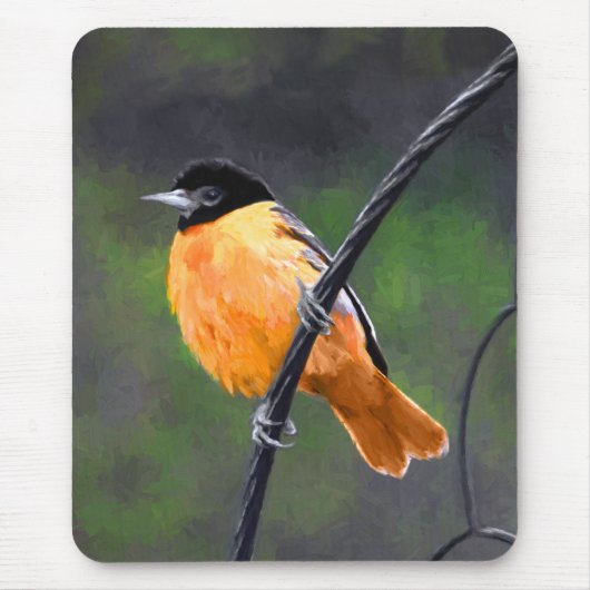 Oriole Painting - Oorspronkelijke vogelkunst Muismat (Voorkant)