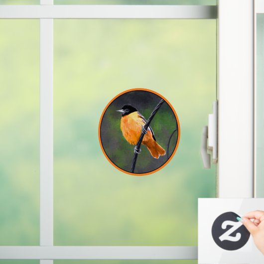 Oriole Painting - Oorspronkelijke vogelkunst Raamsticker (Huis)
