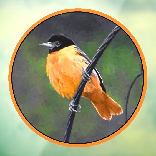 Oriole Painting - Oorspronkelijke vogelkunst Raamsticker (Vel 3)
