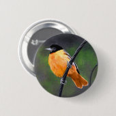 Oriole Painting - Oorspronkelijke vogelkunst Ronde Button 5,7 Cm (Voorkant /achterkant)