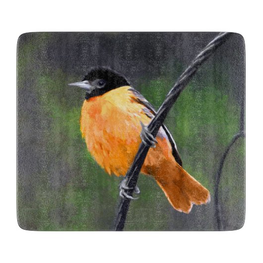 Oriole Painting - Oorspronkelijke vogelkunst Snijplank (Voorkant)