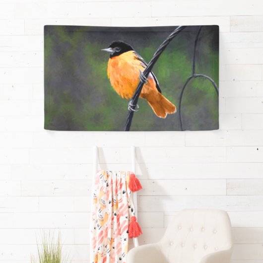 Oriole Painting - Oorspronkelijke vogelkunst Spandoek (Insitu)