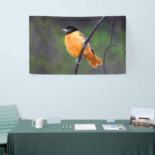Oriole Painting - Oorspronkelijke vogelkunst Spandoek (Beurs)