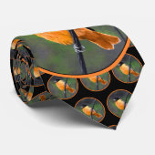 Oriole Painting - Oorspronkelijke vogelkunst Stropdas (Opgerold)