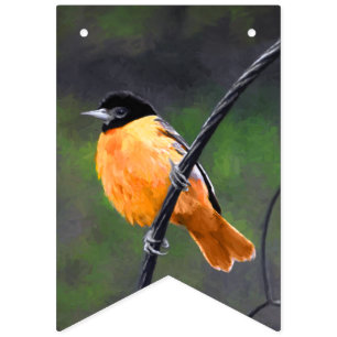 Oriole Painting - Oorspronkelijke vogelkunst Vlaggetjes