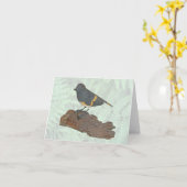 Oriole Woodcarving Note Kaart (Gele Bloem)