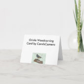 Oriole Woodcarving Note Kaart (Achterkant)