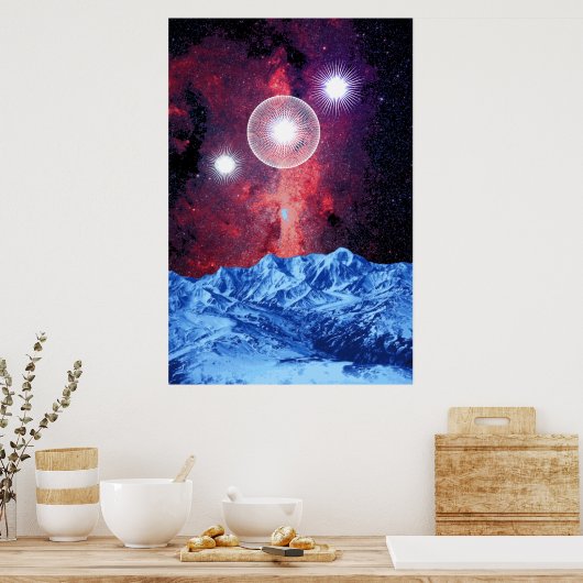 Orion Belt Stars Galaxy Fantasy Poster (Keuken)