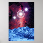 Orion Belt Stars Galaxy Fantasy Poster (Voorkant)