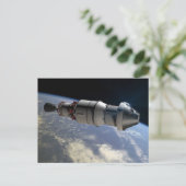 Orion capsule en Delta IV bovenstadium in de baan Briefkaart (Staand voorkant)