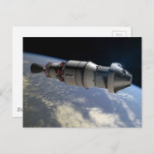 Orion capsule en Delta IV bovenstadium in de baan Briefkaart (Voorkant / Achterkant)