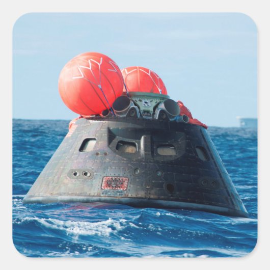 Orion Capsule Spacecraft Ocean Recovery Vierkante Sticker (Voorkant)