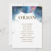 Orion Celestial Seating Plan Card met gastnamen (Achterkant)