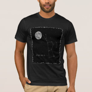 Orion-constellatie met volle maan t-shirt