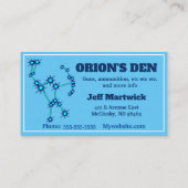 Orion Constellation Any Business Visitekaartje (Achterkant)