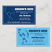 Orion Constellation Any Business Visitekaartje (Voorkant / Achterkant)