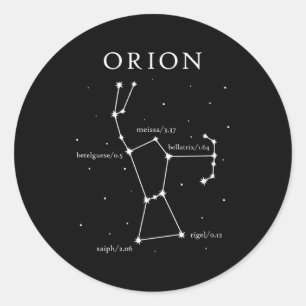 Orion Constellation Astronomie Stargazing Ronde Sticker