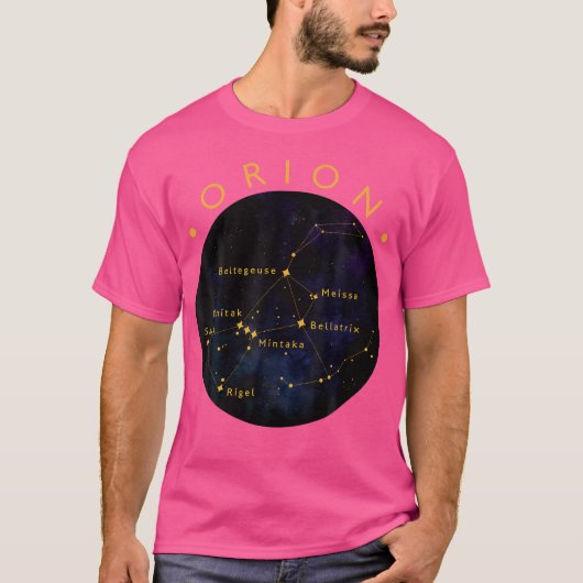 Orion Constellation Astronomy Lover Stargazing T-shirt (Voorkant)