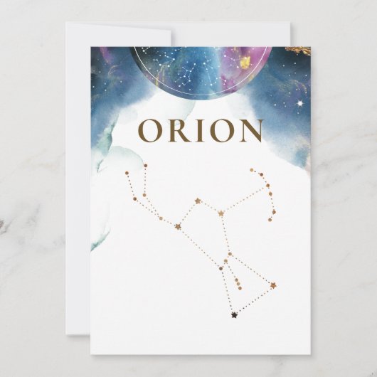 Orion Constellation, Celestial Table Number (Voorkant)