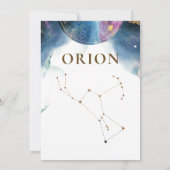 Orion Constellation, Celestial Table Number (Achterkant)