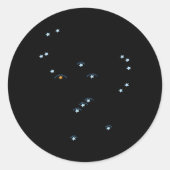 Orion Constellation Ronde Sticker (Voorkant)