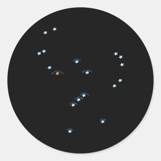 Orion Constellation Ronde Sticker (Voorkant)