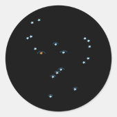 Orion Constellation Ronde Sticker (Voorkant)