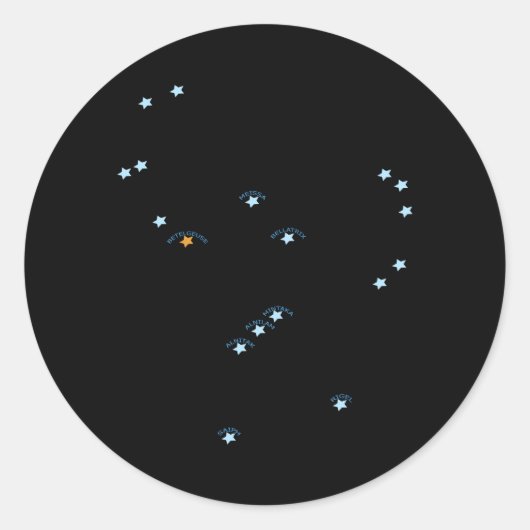 Orion Constellation Ronde Sticker (Voorkant)